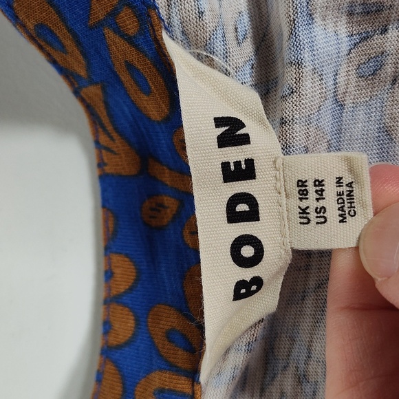Boden Naomi Relaxed Jersey Dress Gingerbread, Dandelion Sprig 14 - Picture 12 of 13